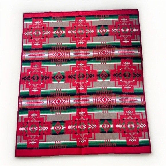 Vintage Pendleton Beaver State Chief Joseph Aztec Blanket Throw Reversible 61x71 - Picture 8 of 12